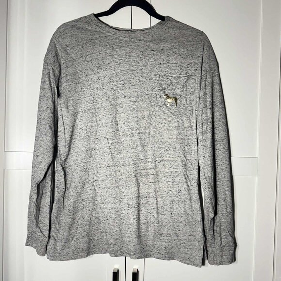 PINK Victoria's Secret Women Long sleeve Sequence Dog Design Gray XS - Picture 3 of 6